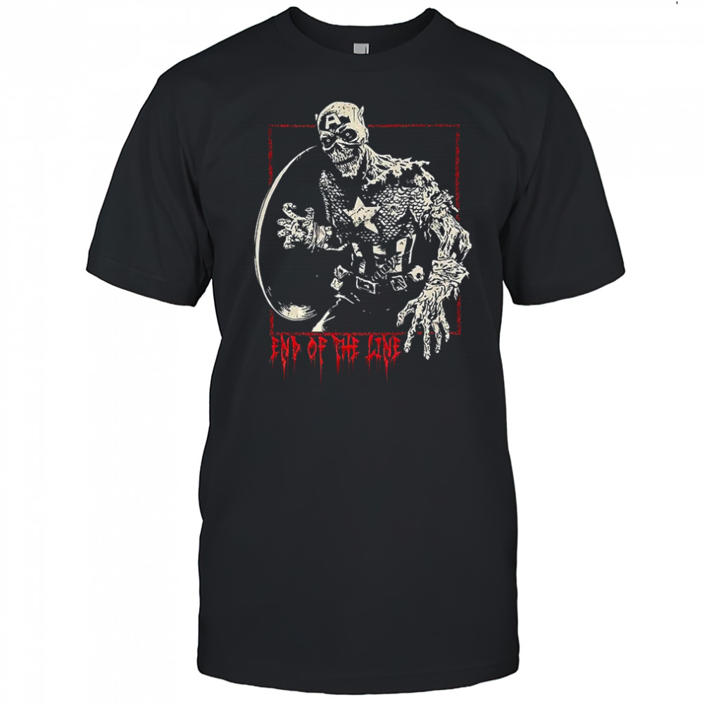 Captain America Zombie end of the live horror Halloween shirt