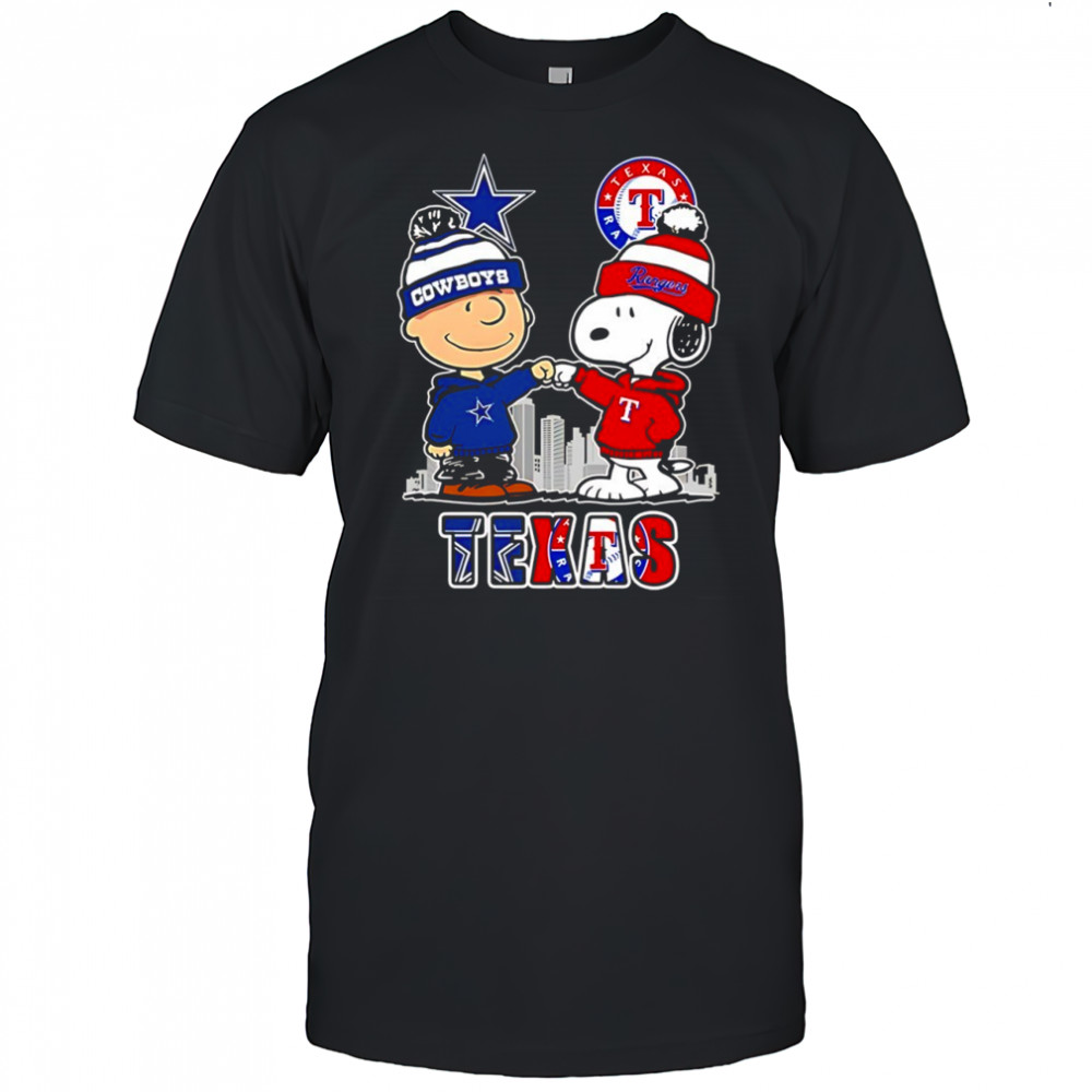 Charlie Brown and Snoopy x Dallas Cowboys and Texas Rangers shirt