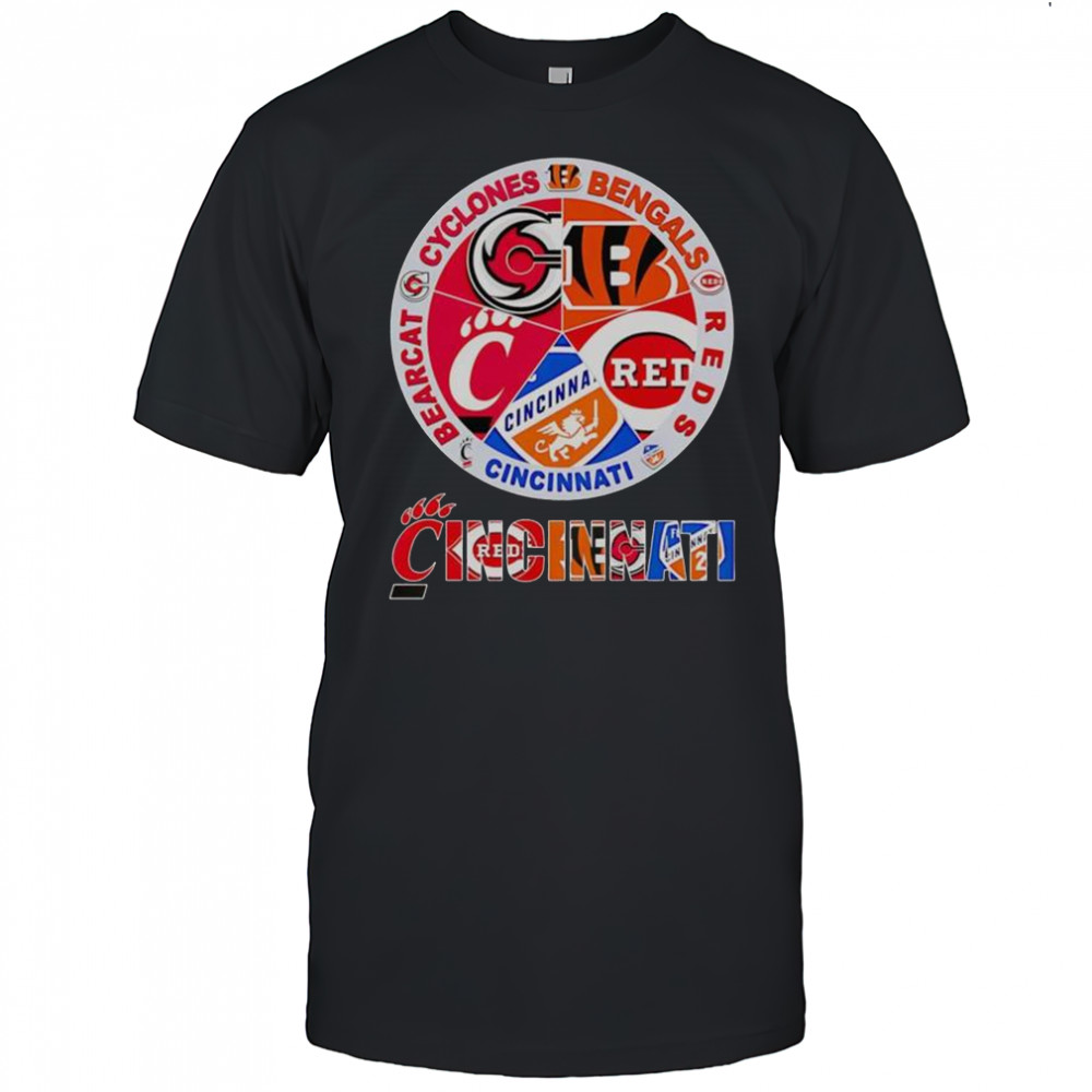 Cincinnati Sports Cyclones Bengals Reds Bearcat Logo T-Shirt