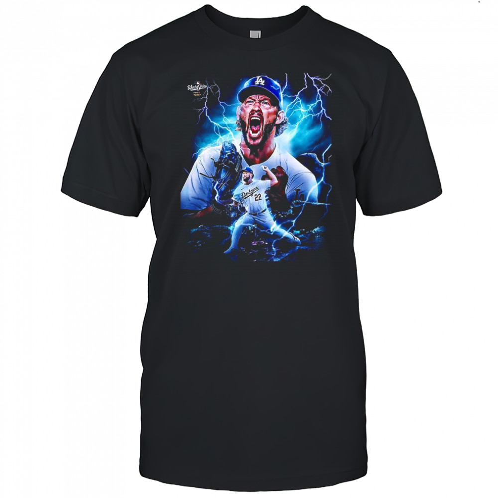 Clayton Kershaw Los Angeles Dodgers World Series 2025 lightning shirt