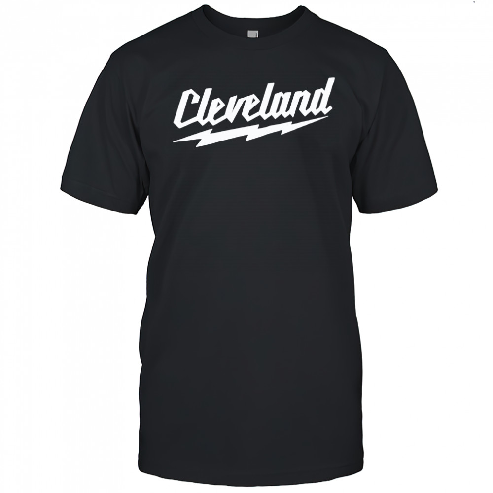 Cleveland Rock Script Lightning Bolt shirt.