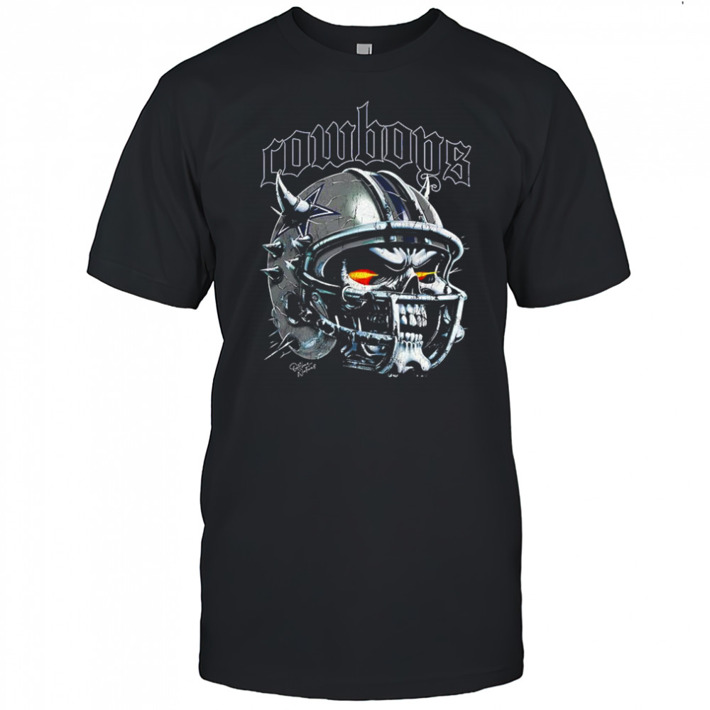 Dallas Cowboys football skull helmet Halloween shirt