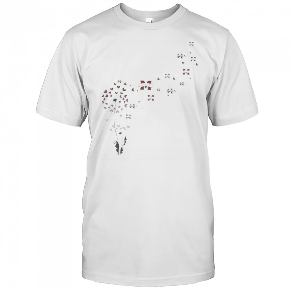 Dandelion Flower Mississippi State Bulldogs Football Logo T-Shirt
