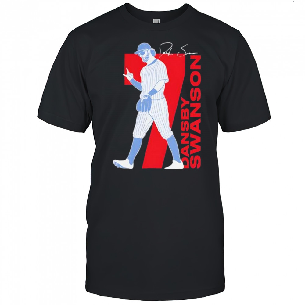 Dansby Swanson #7 Chicago Cubs Baseball MLB Signature Shirt