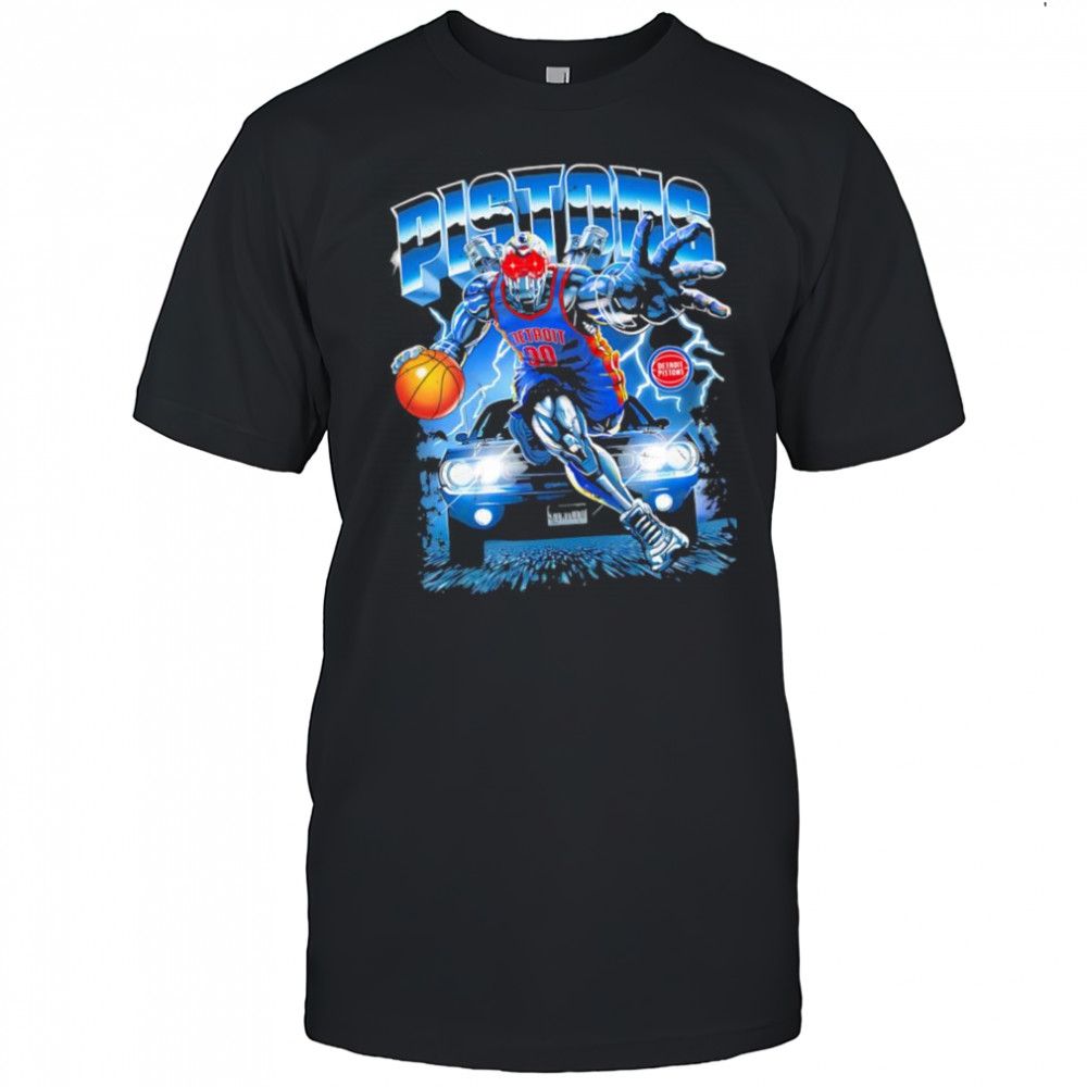 Detroit Pistons robotic jersey logo shirt