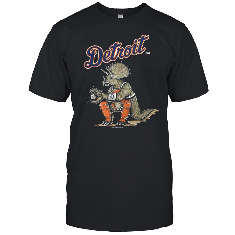 Detroit Tigers baseball tiny turnip triceratops shirt