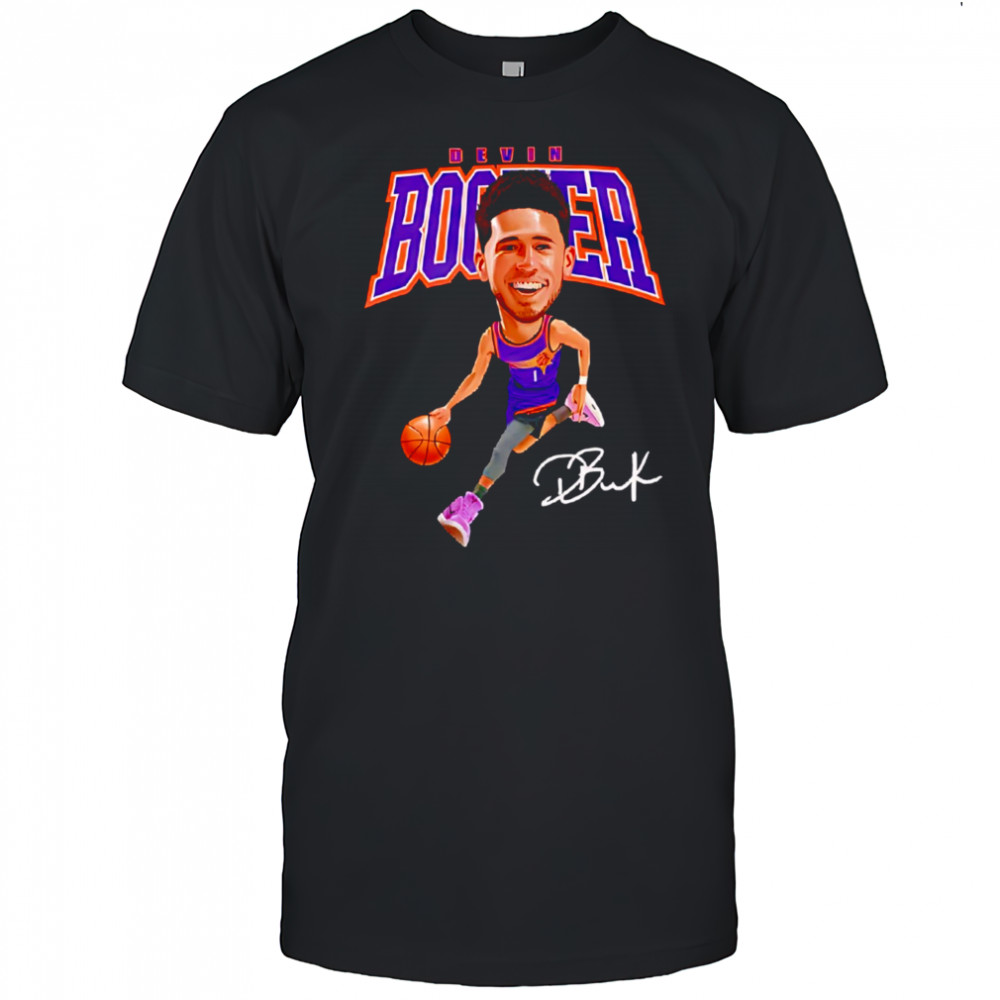 Devin Booker Phoenix Suns NBA signature cartoon shirt