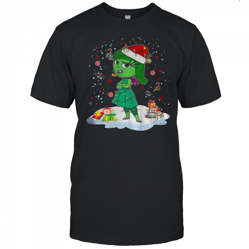 Disgust inside out disney anxiety ennui joy fear xmas light Merry Christmas shirt