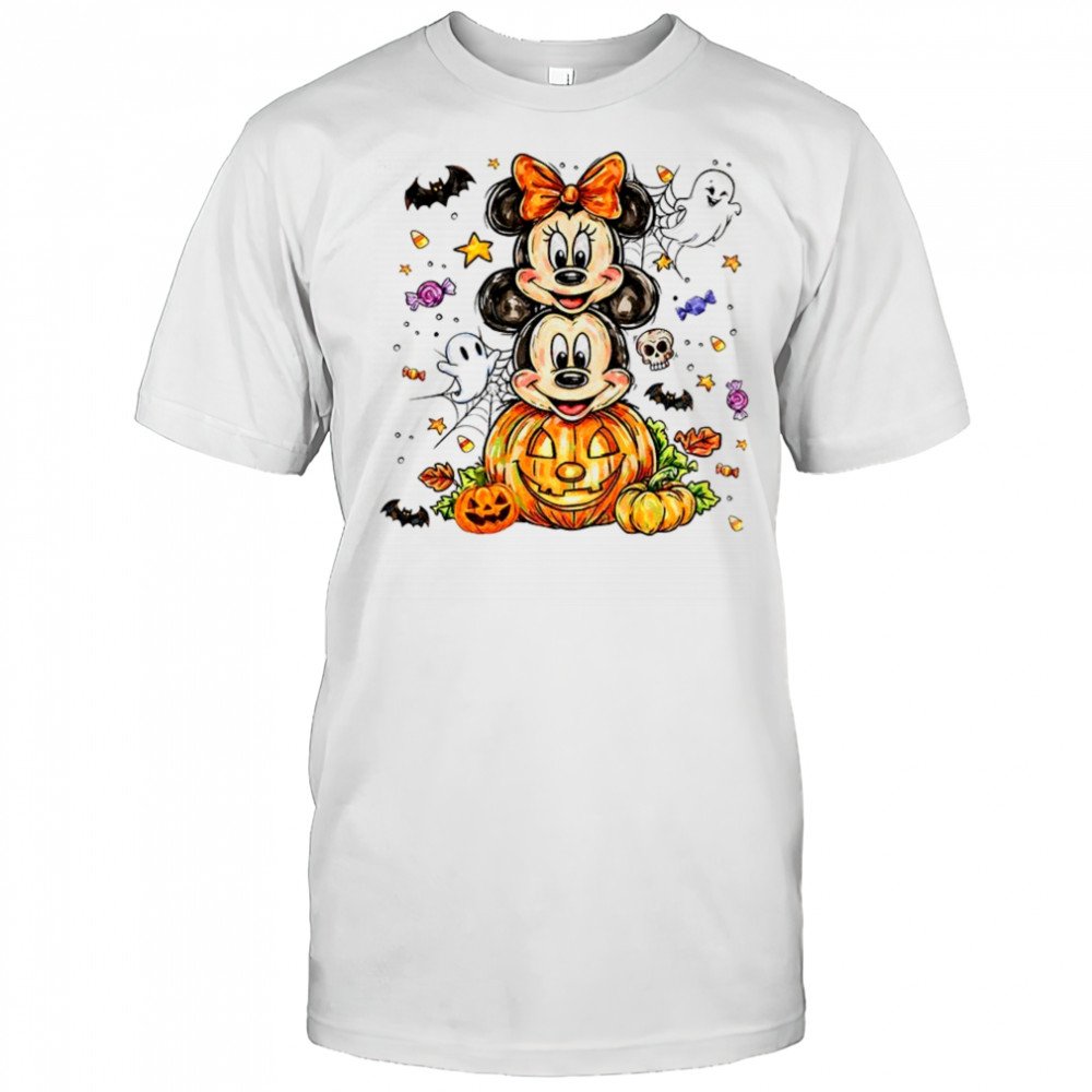 Disney Mickey mouse pumpkin ghost Halloween shirt