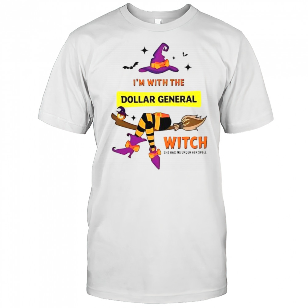 Dollar General I’m With The Witch She Has Me Under Her Spell Halloween T-Shirt