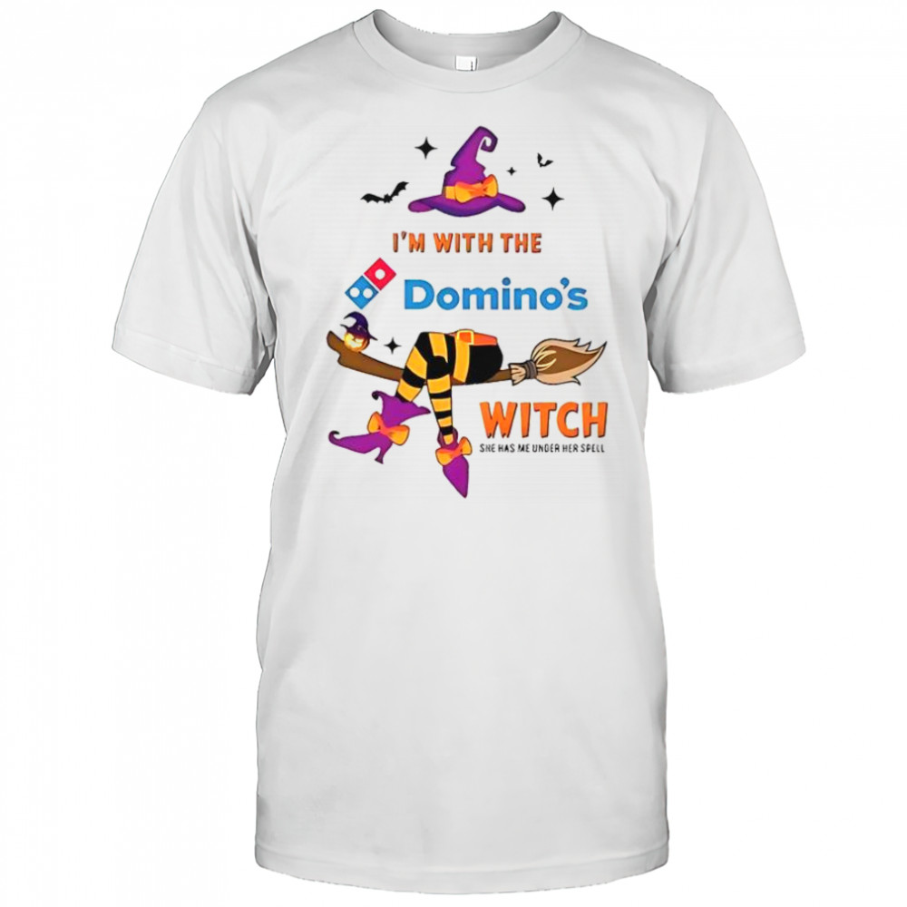 Domino’s Pizza I’m With The Witch She Has Me Under Her Spell Halloween T-Shirt
