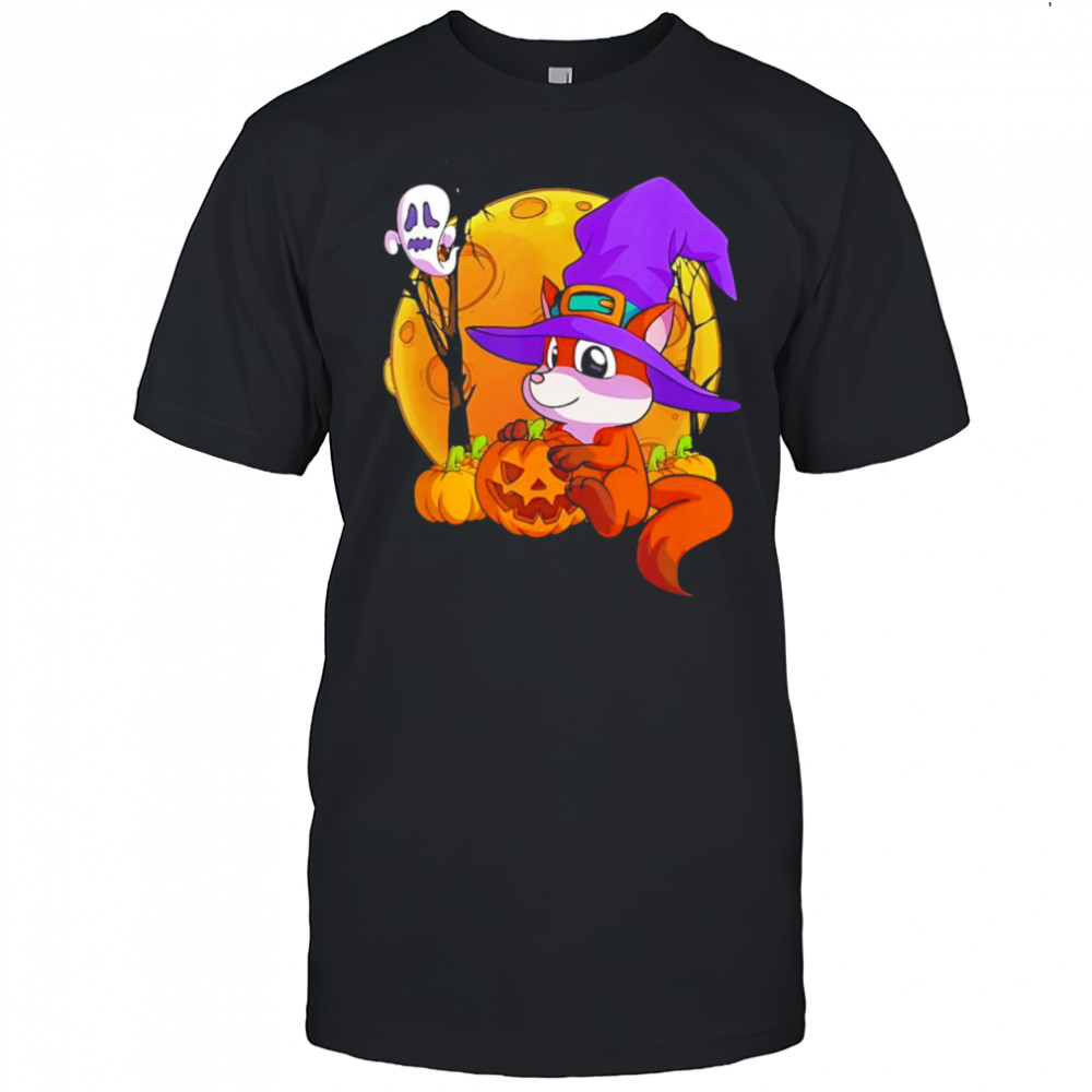 Fox Witch Hat halloween shirt
