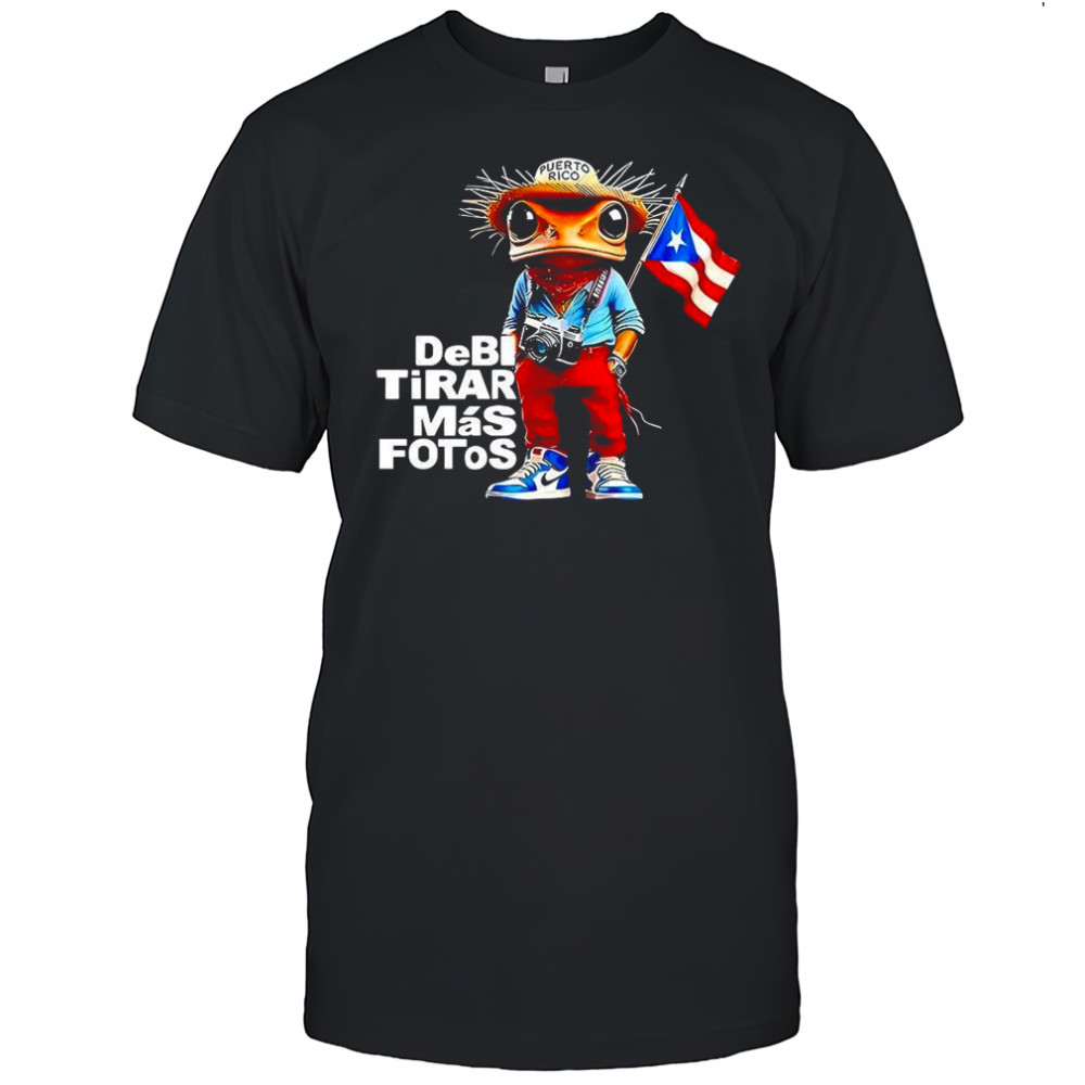 Frog Puerto Rican caped DeBí TiRAR MáS FOToS Rap music 2025 shirt