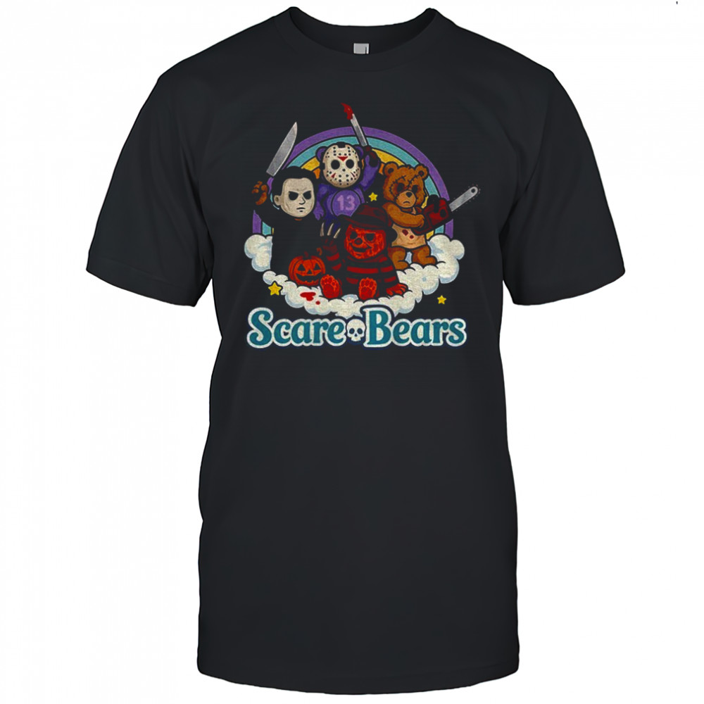Funny Scary Bears Horror character Halloween 2025 shirt