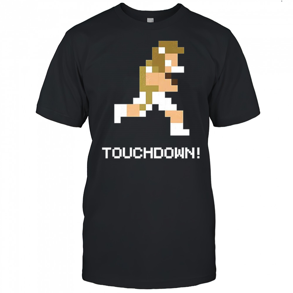 Georgia Tech Yellow football player 8-Bit techmo Bowl touchdown shirt