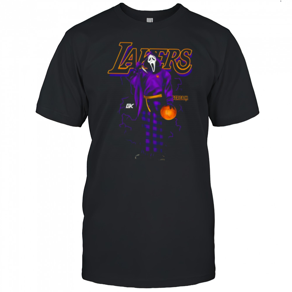 Ghostface Lakers scream Los Angeles Lakers Halloween shirt