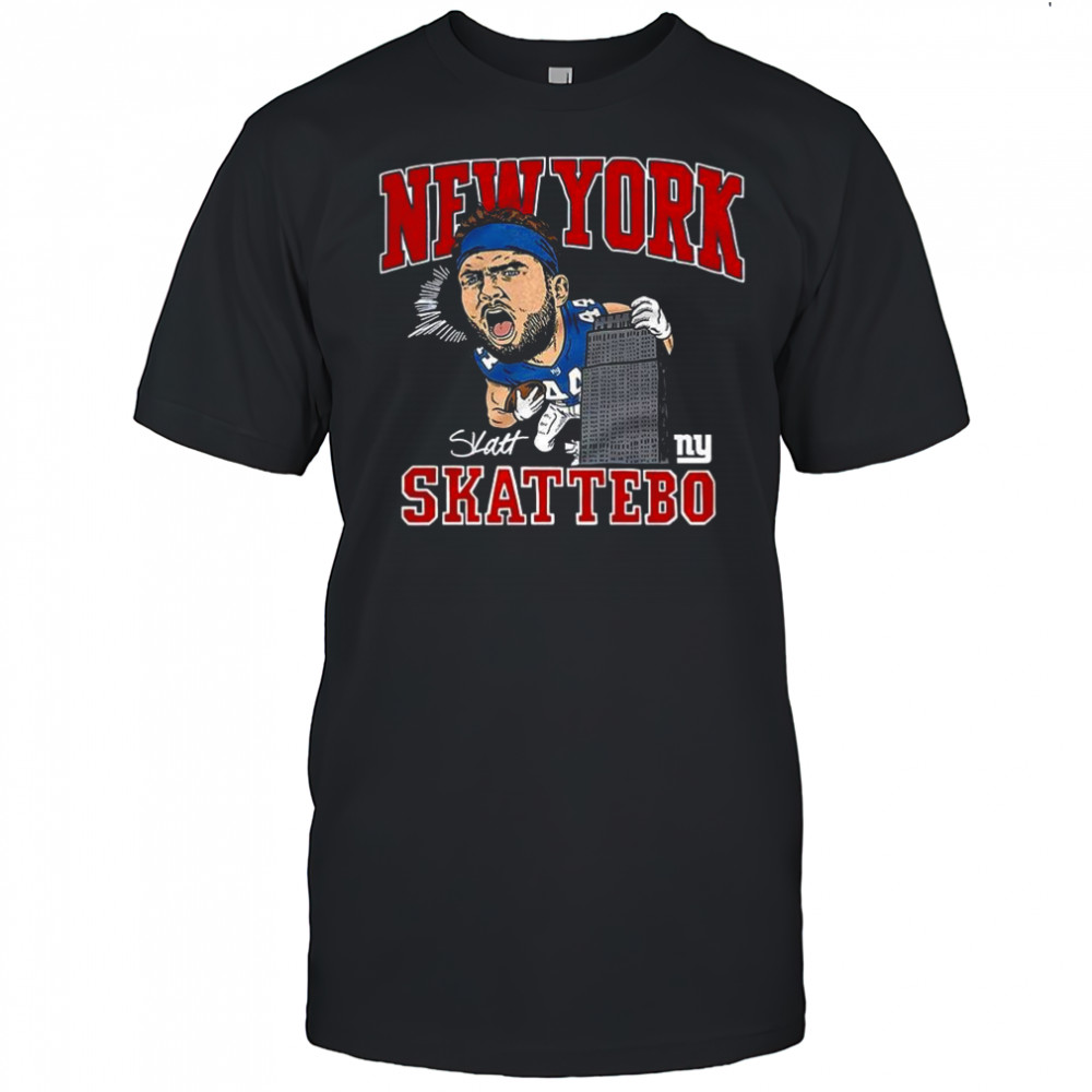 Giants Cam Skattebo signature cartoon shirt