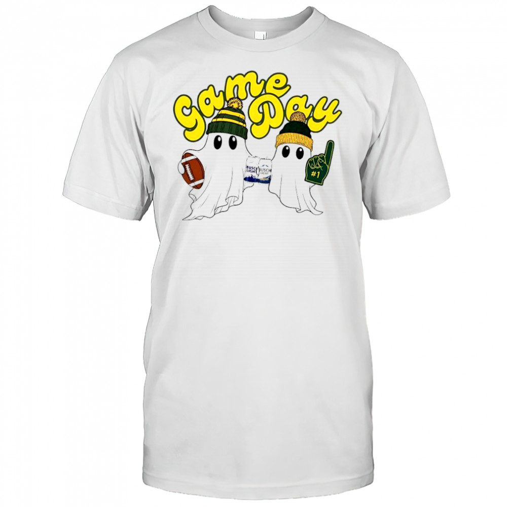 Green Bay Packers Game Day Ghosties with Busch Light beer Halloween shirt