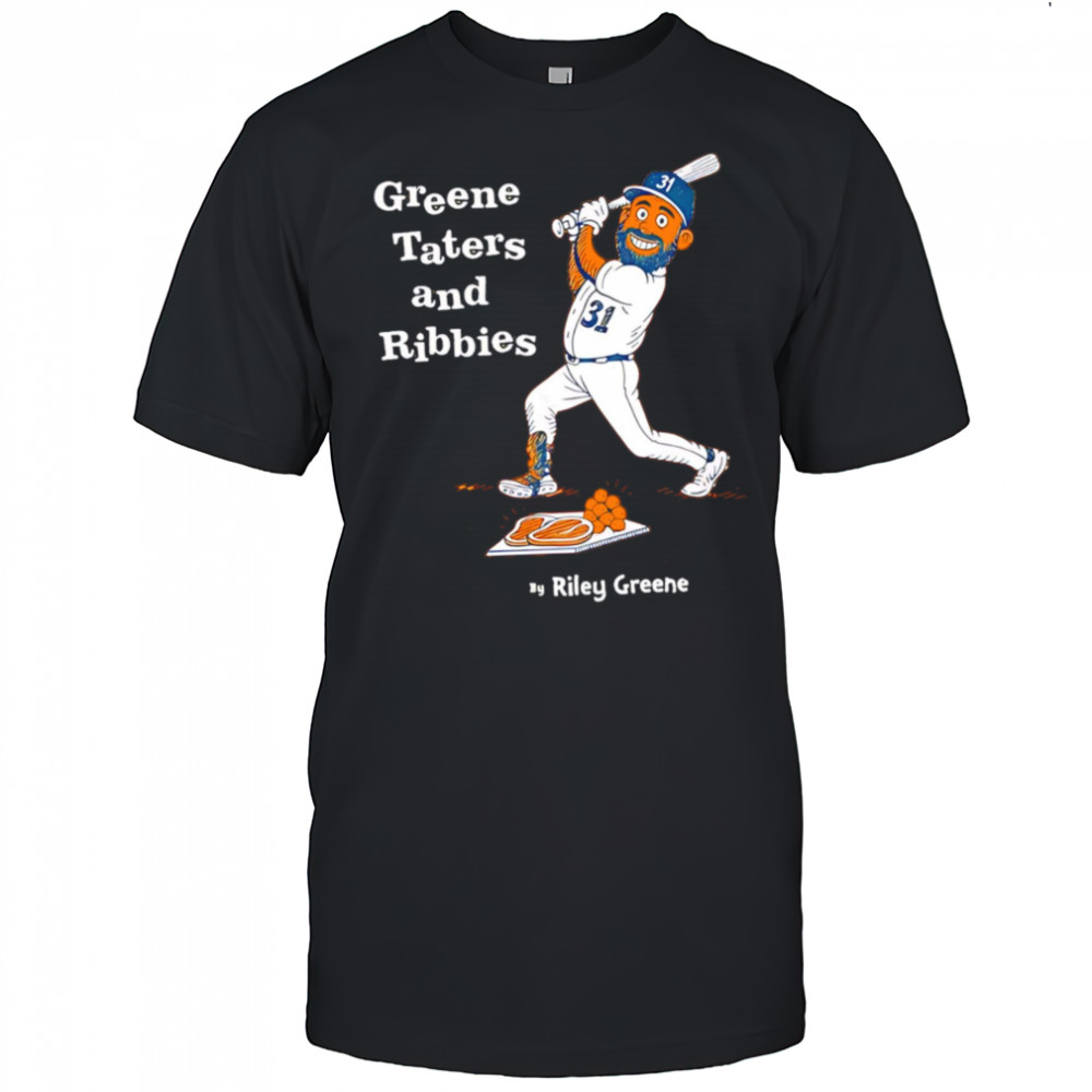 Greene Taters and Ribbies cartoon Detroit Tigers shirt