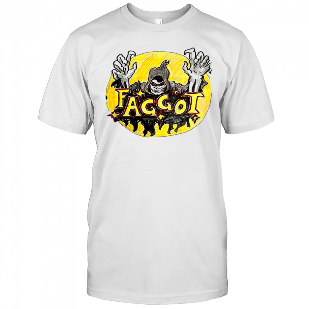 Grim Reaper Faggot sketch Halloween shirt