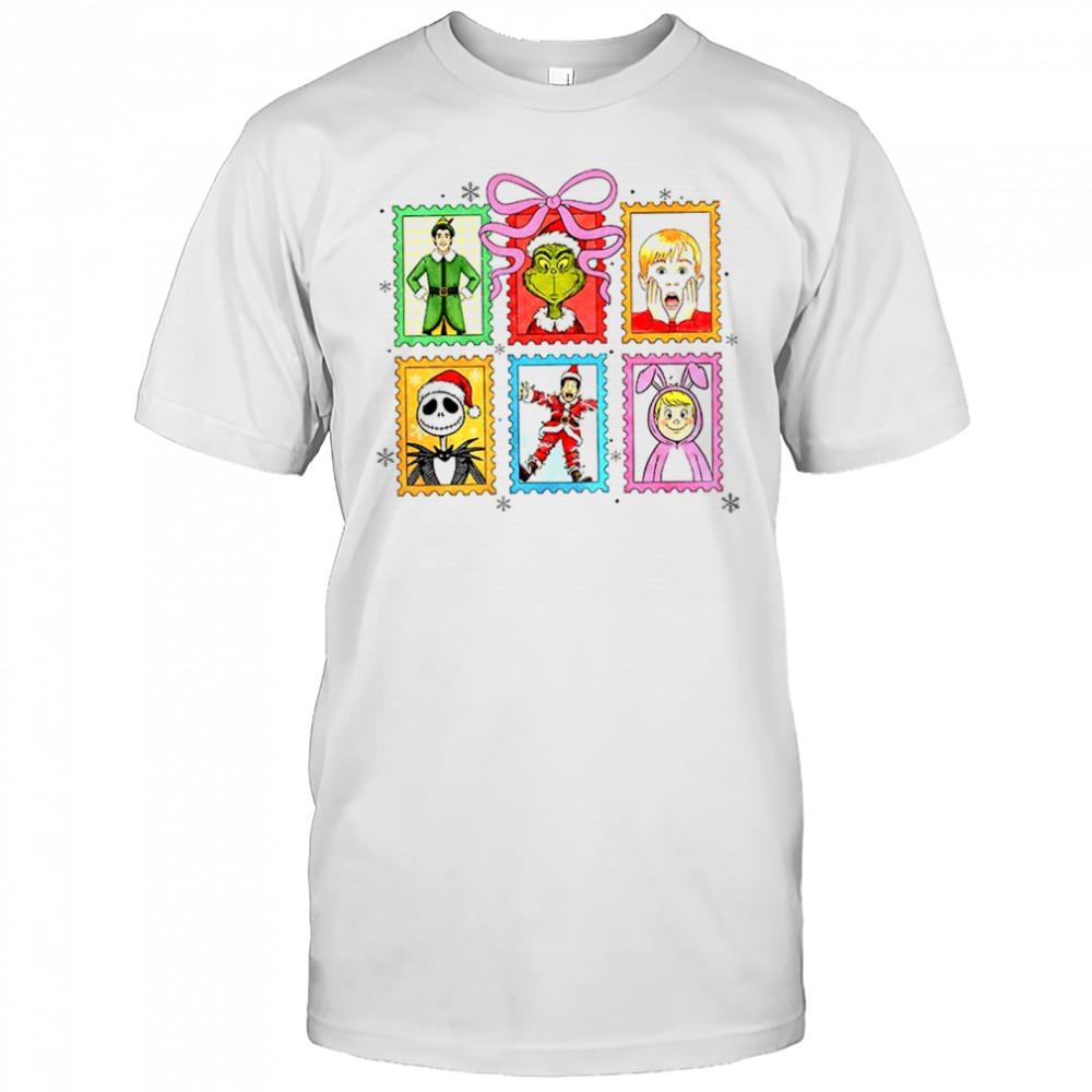 Grinch and Christmas character Christmas Coquette 2025 vintage shirt