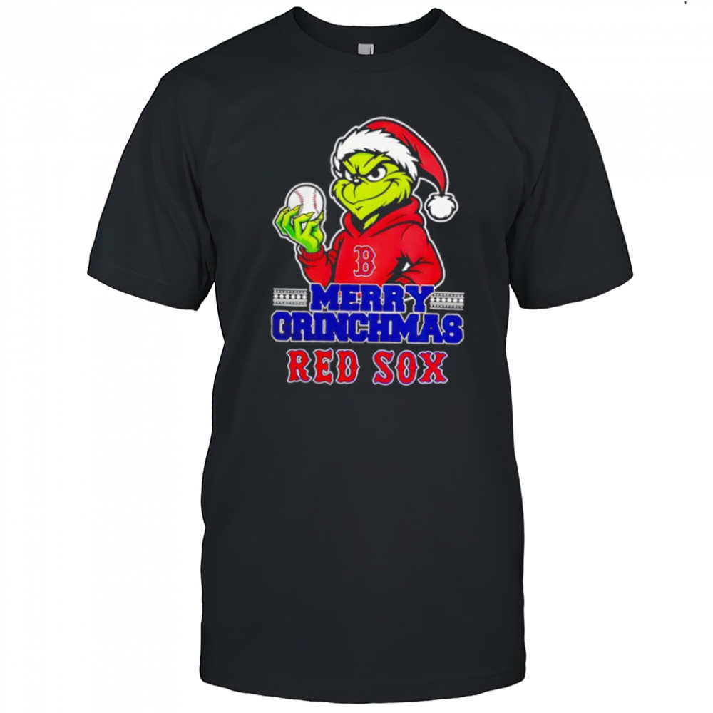 Grinch Boston Red Sox Baseball Merry Christmas Shirt