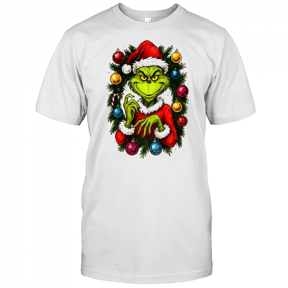Grinch Santa hat Merry Christmas 2025 vintage shirt