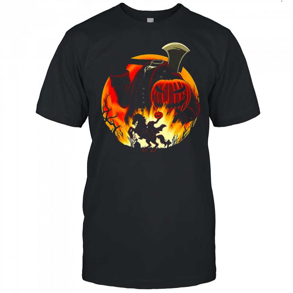 Headless horseman Galloping Hessian pumpkin Halloween shirt