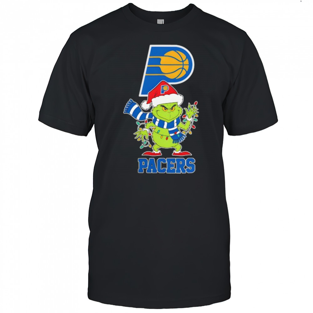 Indiana Pacers x Grinch Santa Lights NBA Christmas shirt