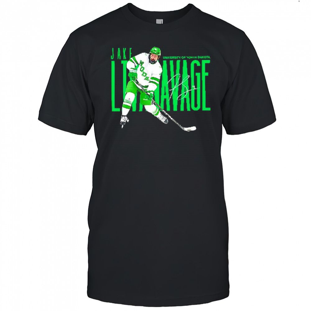 Jake Livanavage Player University Of North Dakota Athletics signature shirt