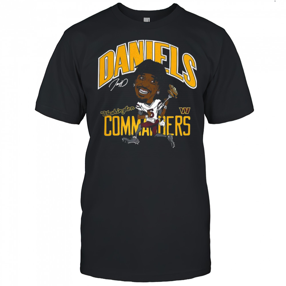 Jayden Daniels Washington Commanders football caricature player graphic signature shirt