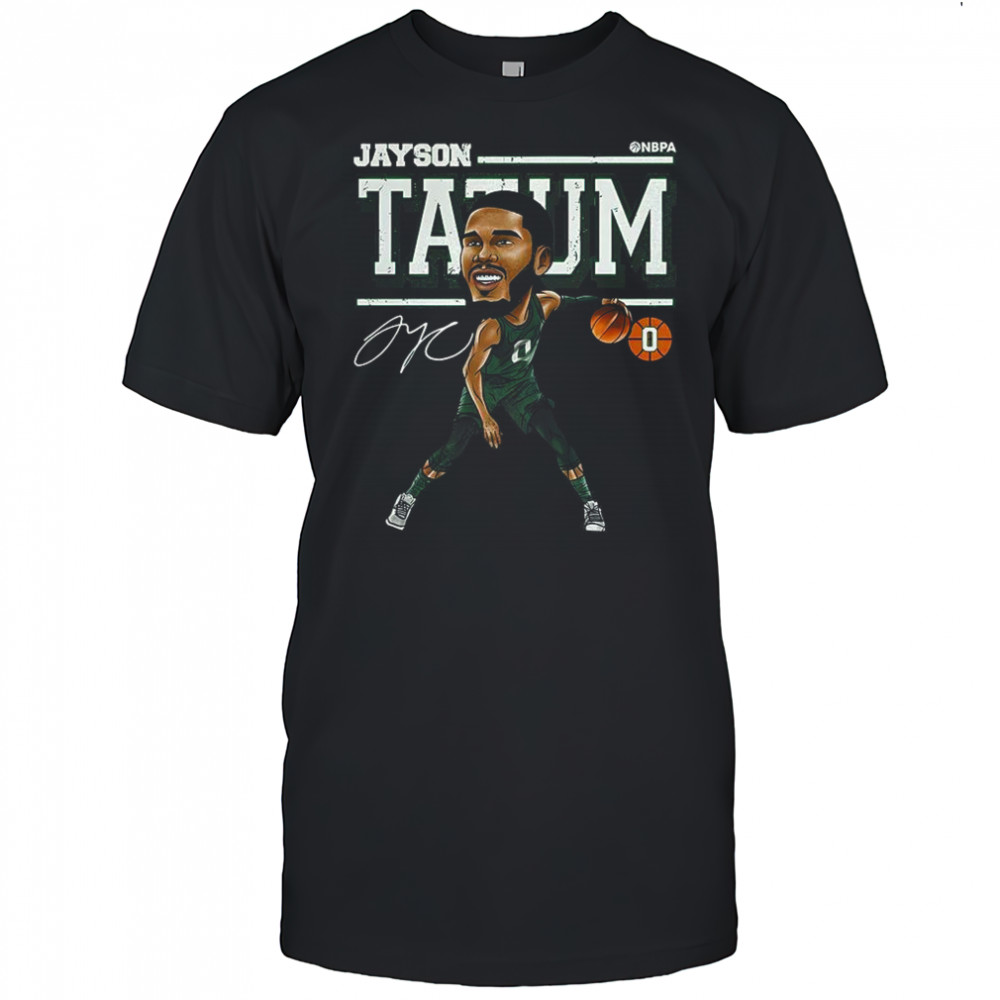 Jayson Tatum Boston Celtics NBA cartoon signature shirt