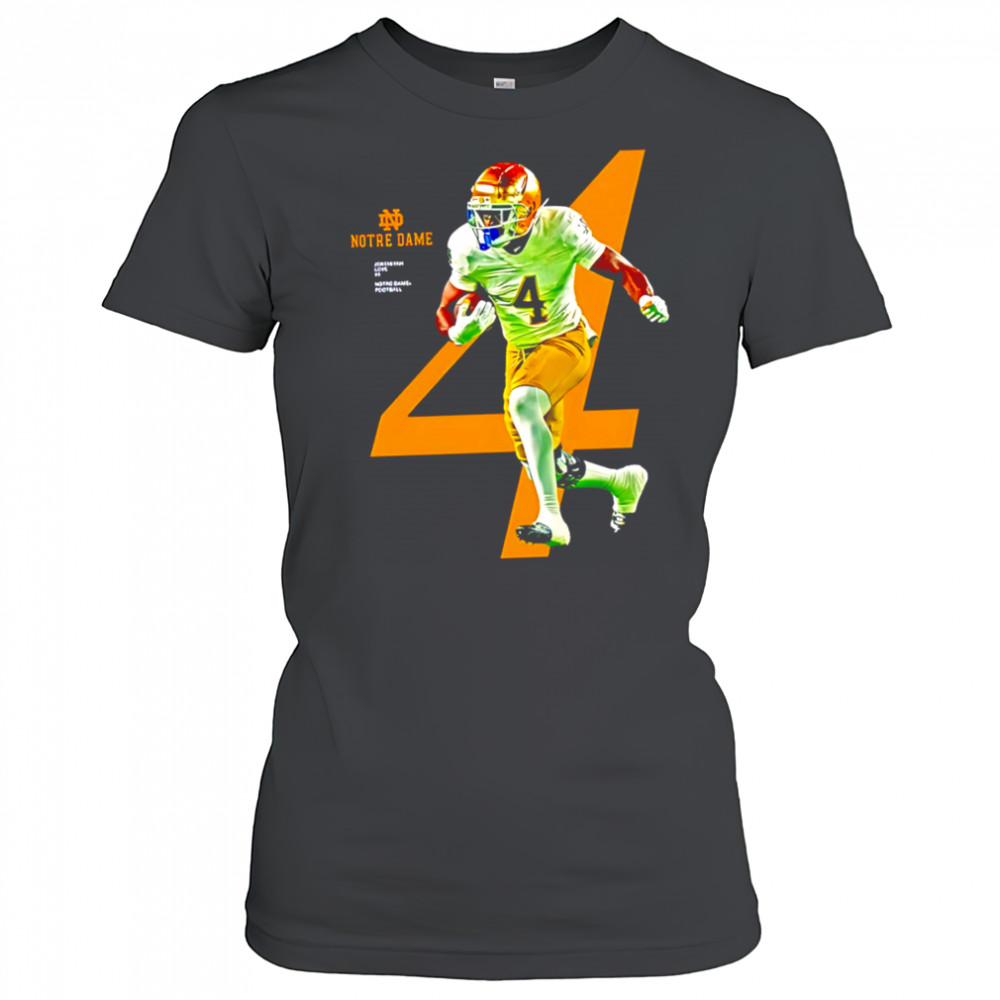 Jeremiyah Love 4 Notre Dame Fighting Irish football shirt