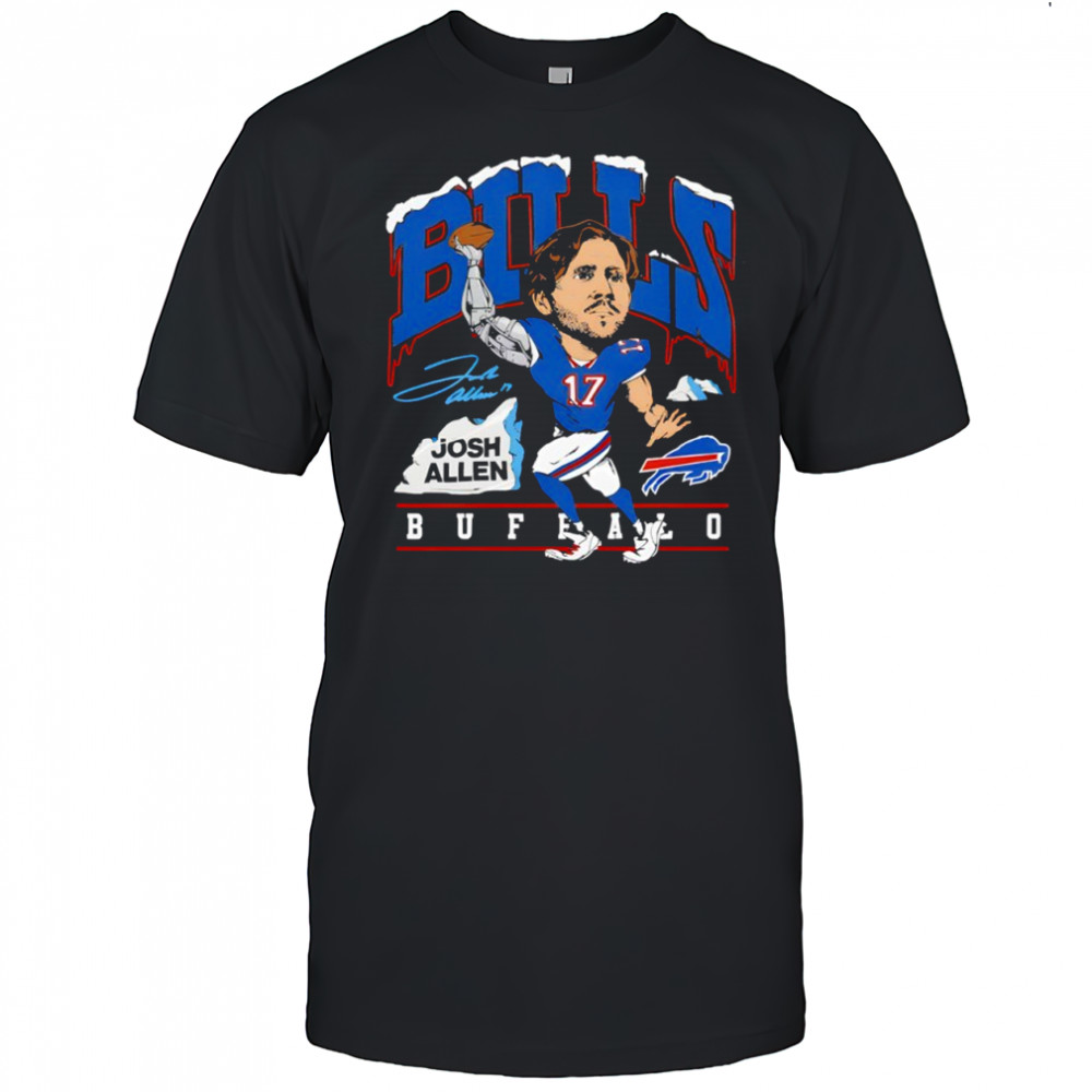 Josh Allen Buffalo Bills Caricature Player Graphic signature shirt