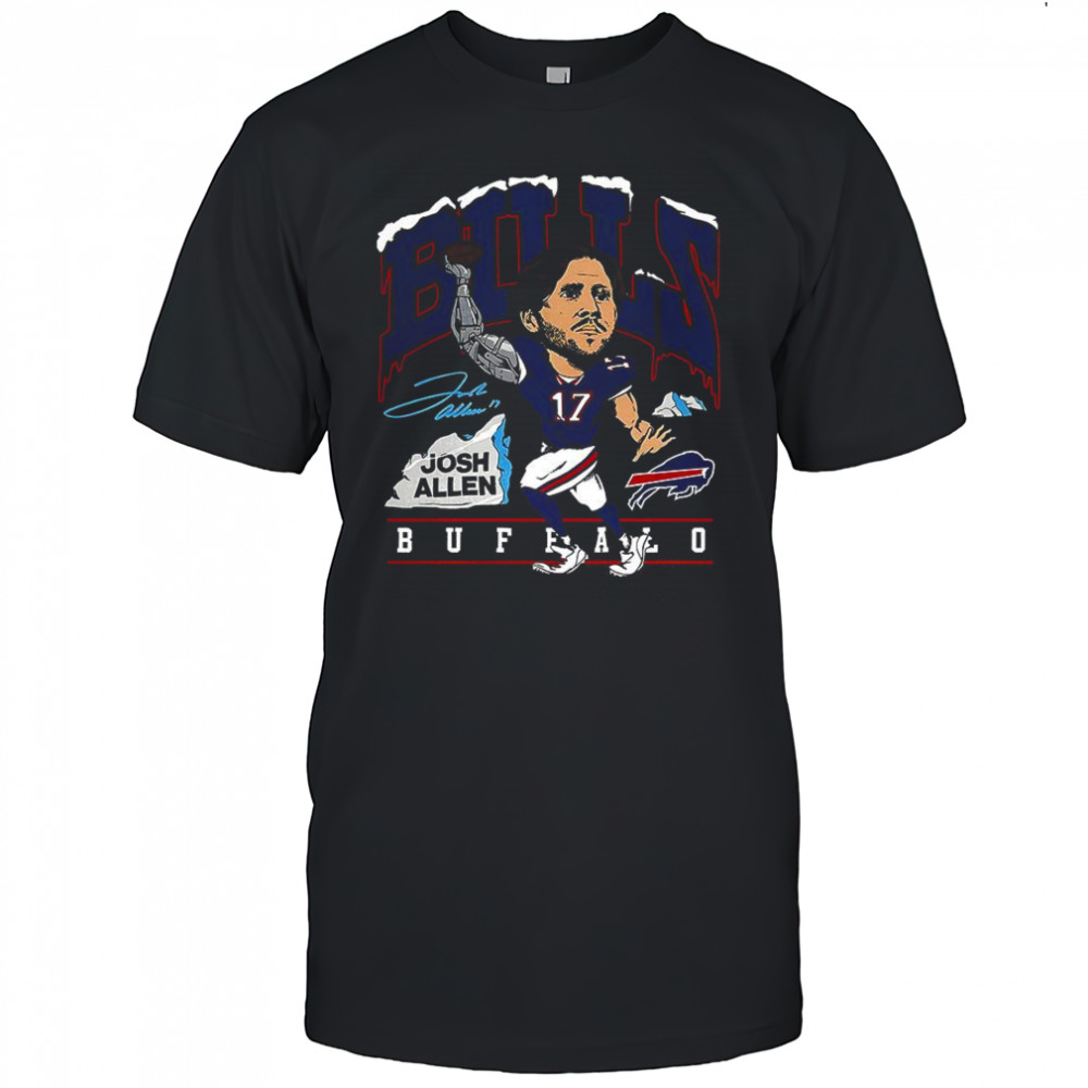 Josh Allen Buffalo Bills football player graphic signature Christmas shirt