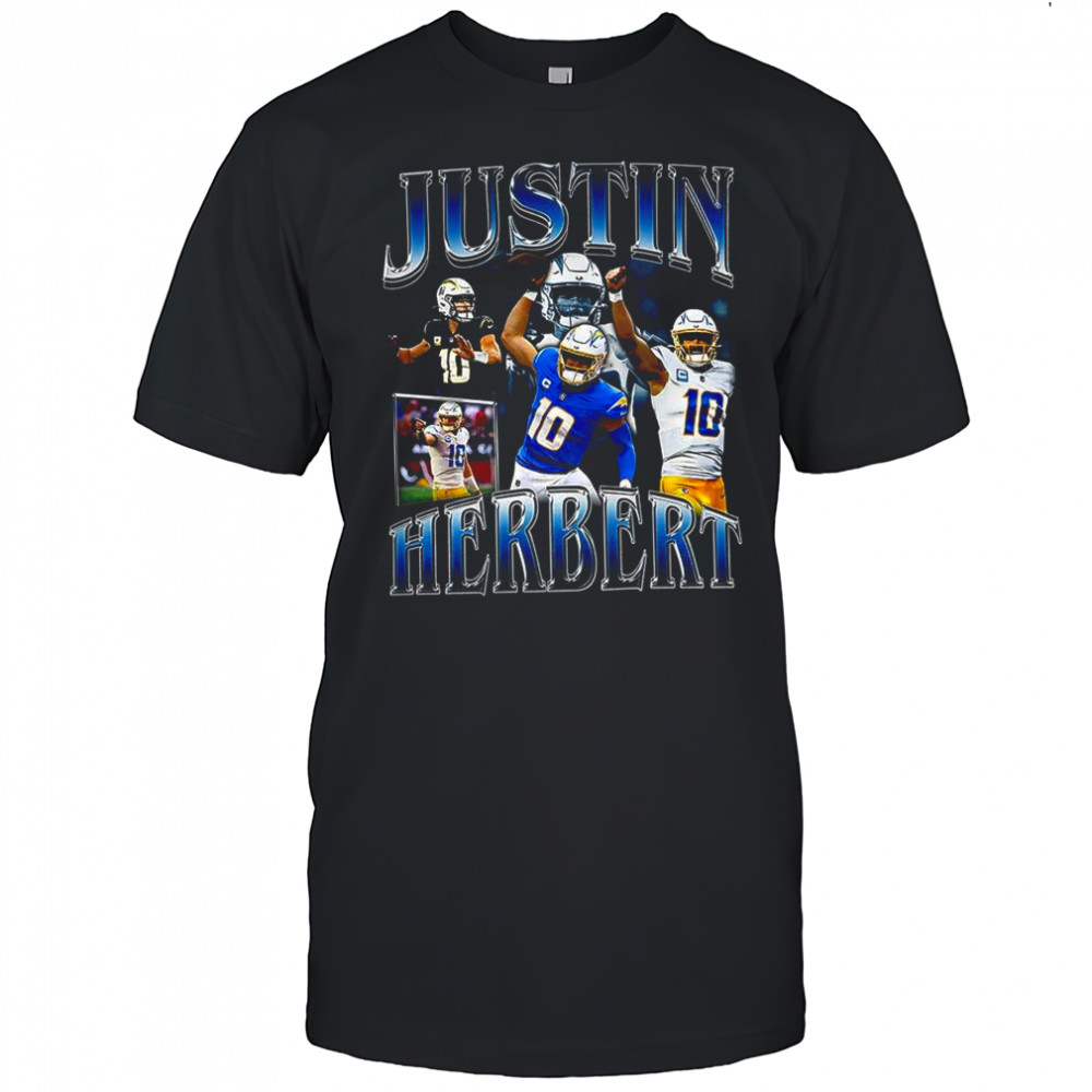 Justin Herbert Los Angeles Chargers football player collage vintage shirt
