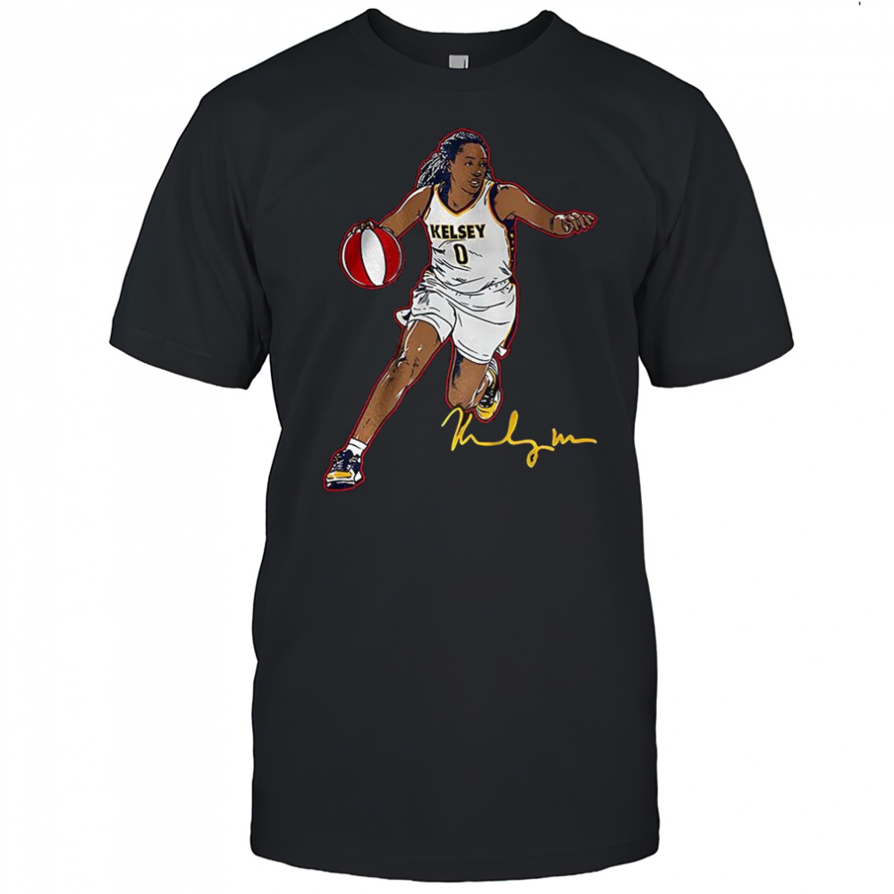 Kelsey Mitchell Indiana Fever baseball superstar pose signature shirt
