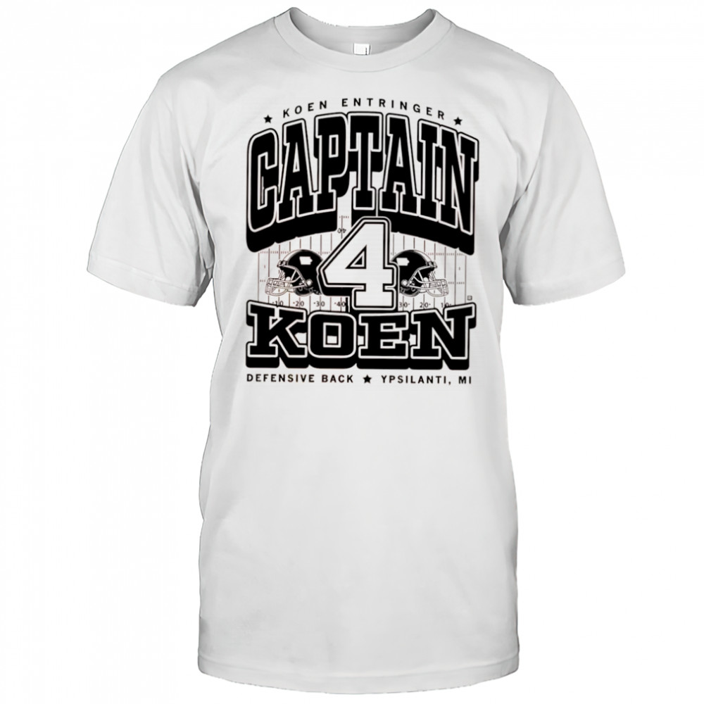 Koen Entringer Captain Koen Defensive Back Ypsilanti MI 4 baseball shirt