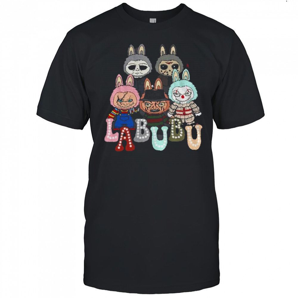 Labubu horror monsters Halloween graphics shirt