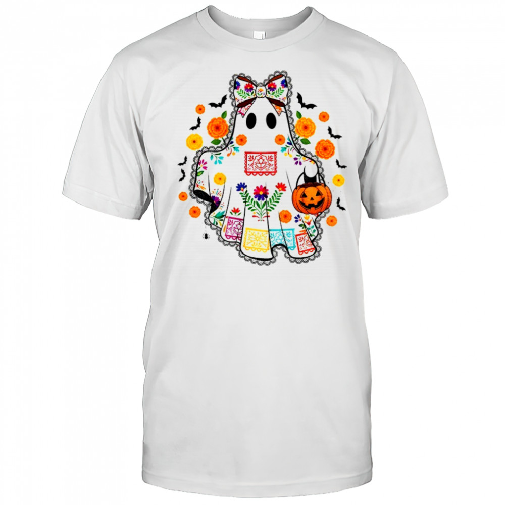 Lace Ghost Mexican Halloween Ghost Cute Spooky Ghost shirt