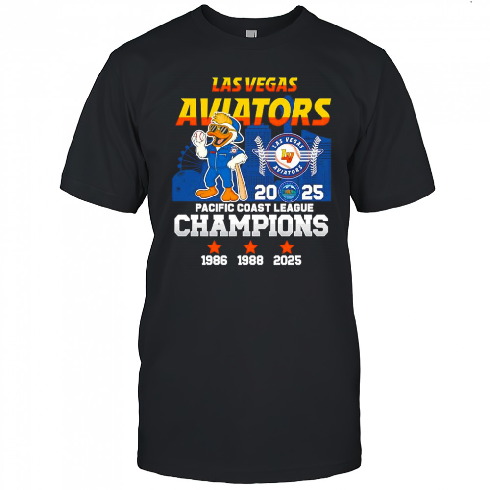 Las Vegas Aviators baseball 2025 Pacific Coast League champions mascot logo shirt