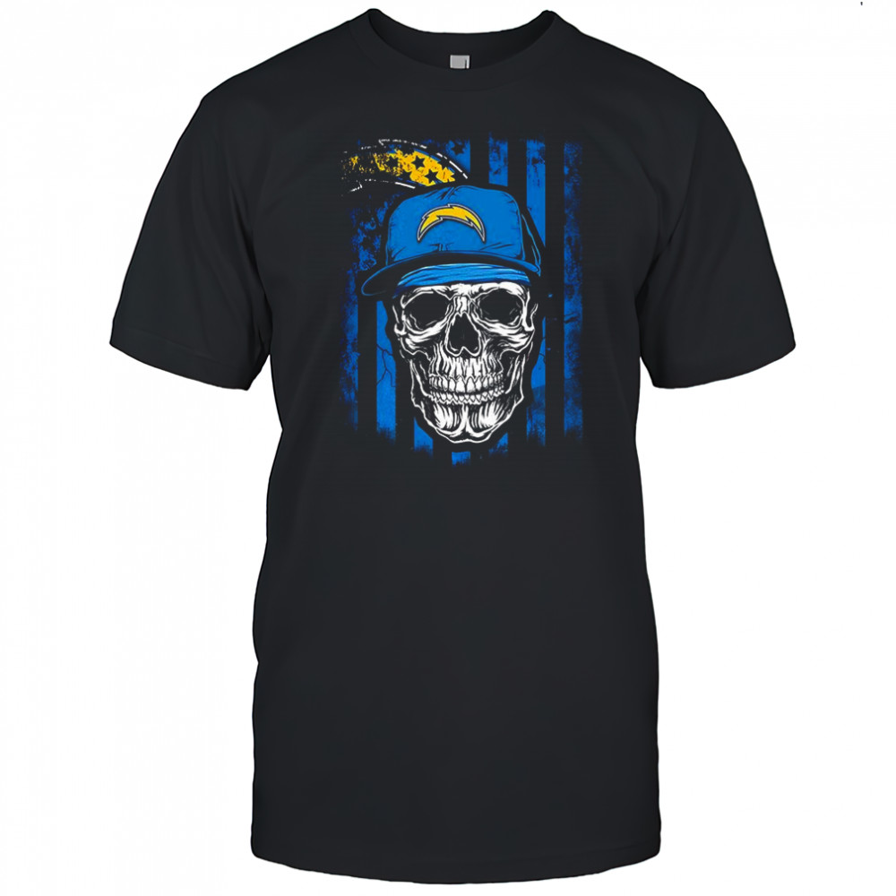 Los Angeles Chargers NFL skull American flag football lover shirt