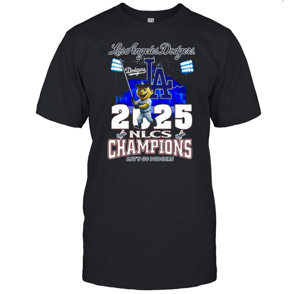 Los Angeles Dodgers 2025 NLCS Champions mascot team graphic signatures shirt
