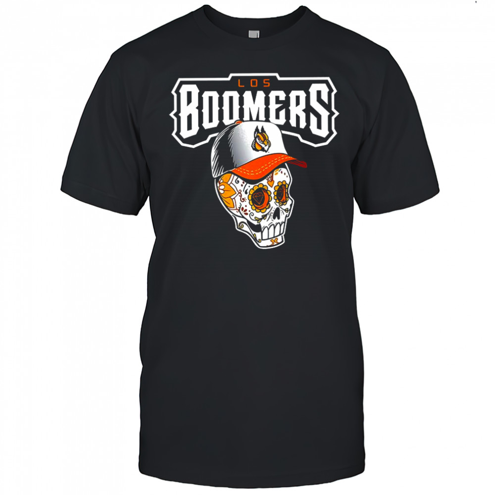 Los Boomers baseball Día de los Muertos suger skull shirt