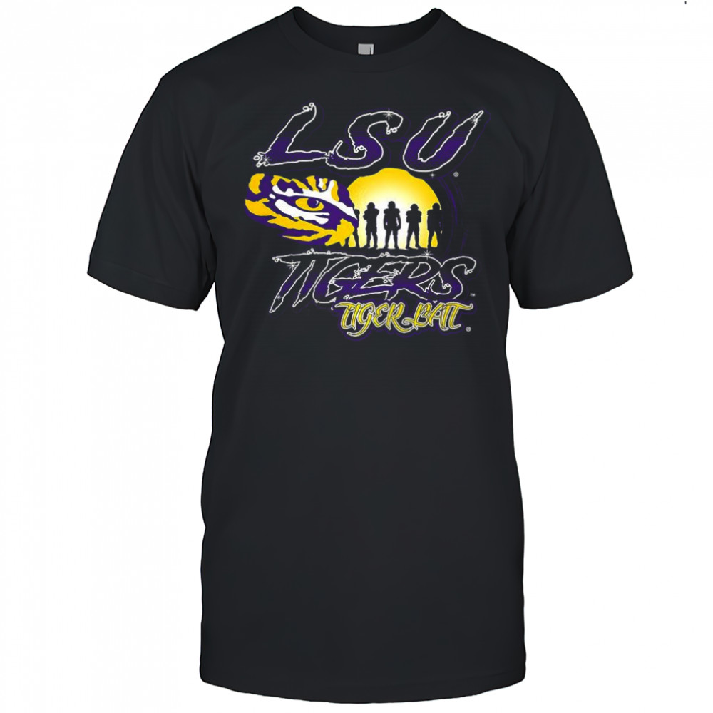 Louisiana State University Tigers football tiger bait silhouette player shirt
