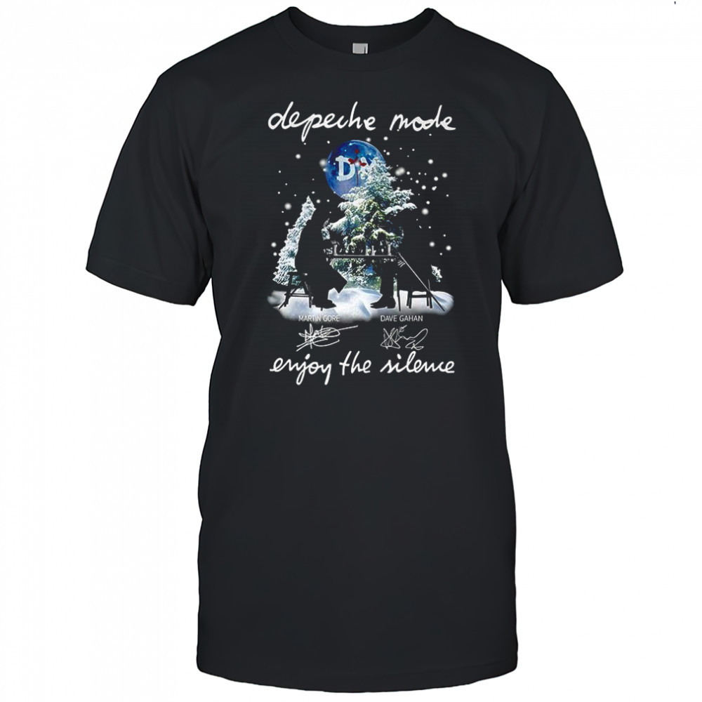 Martin and Dave playing chess Depeche enjoy the silence signature Christmas shirt