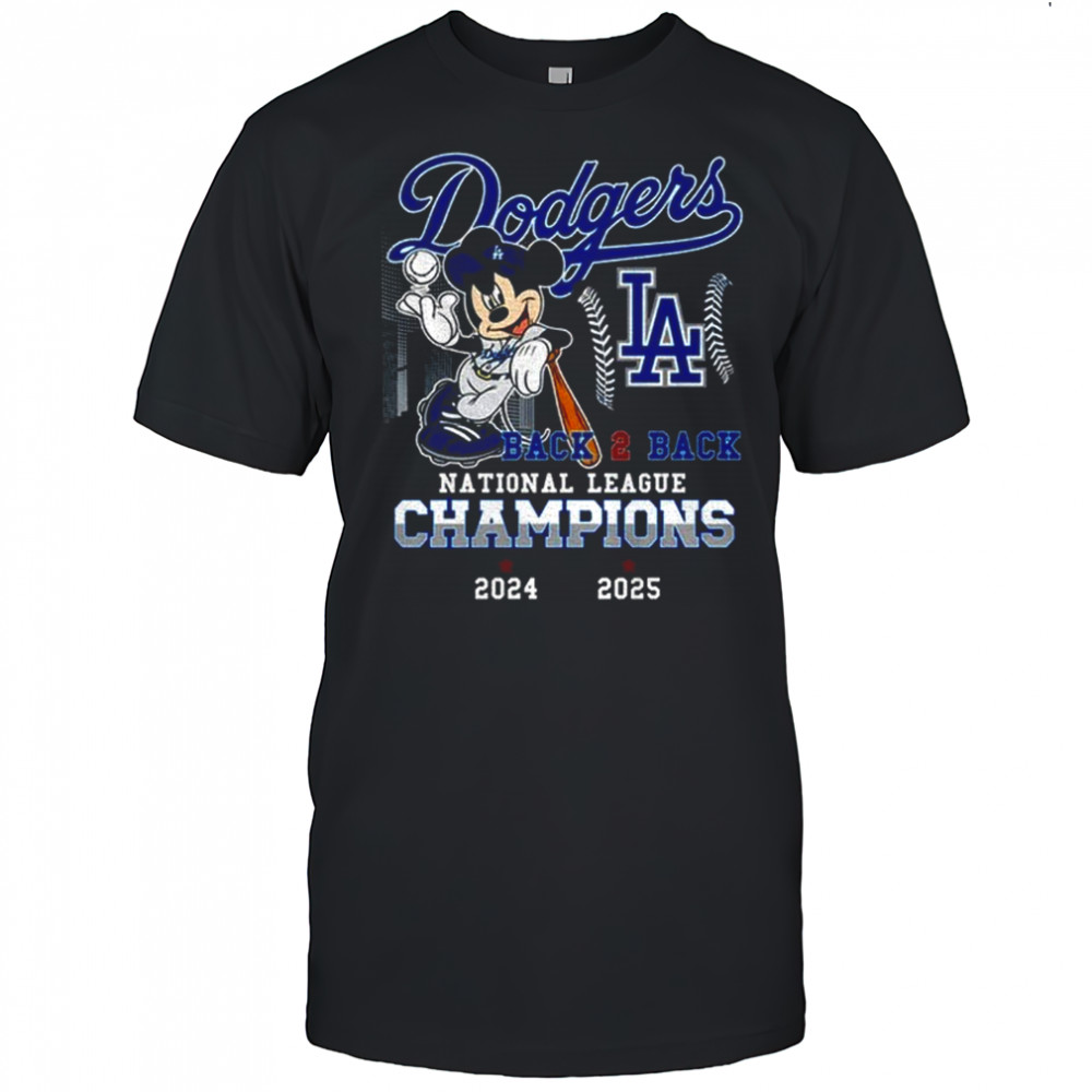 Mickey Mouse Los Angeles Dodgers 2024 2025 National League Champions Back 2 Back shirt