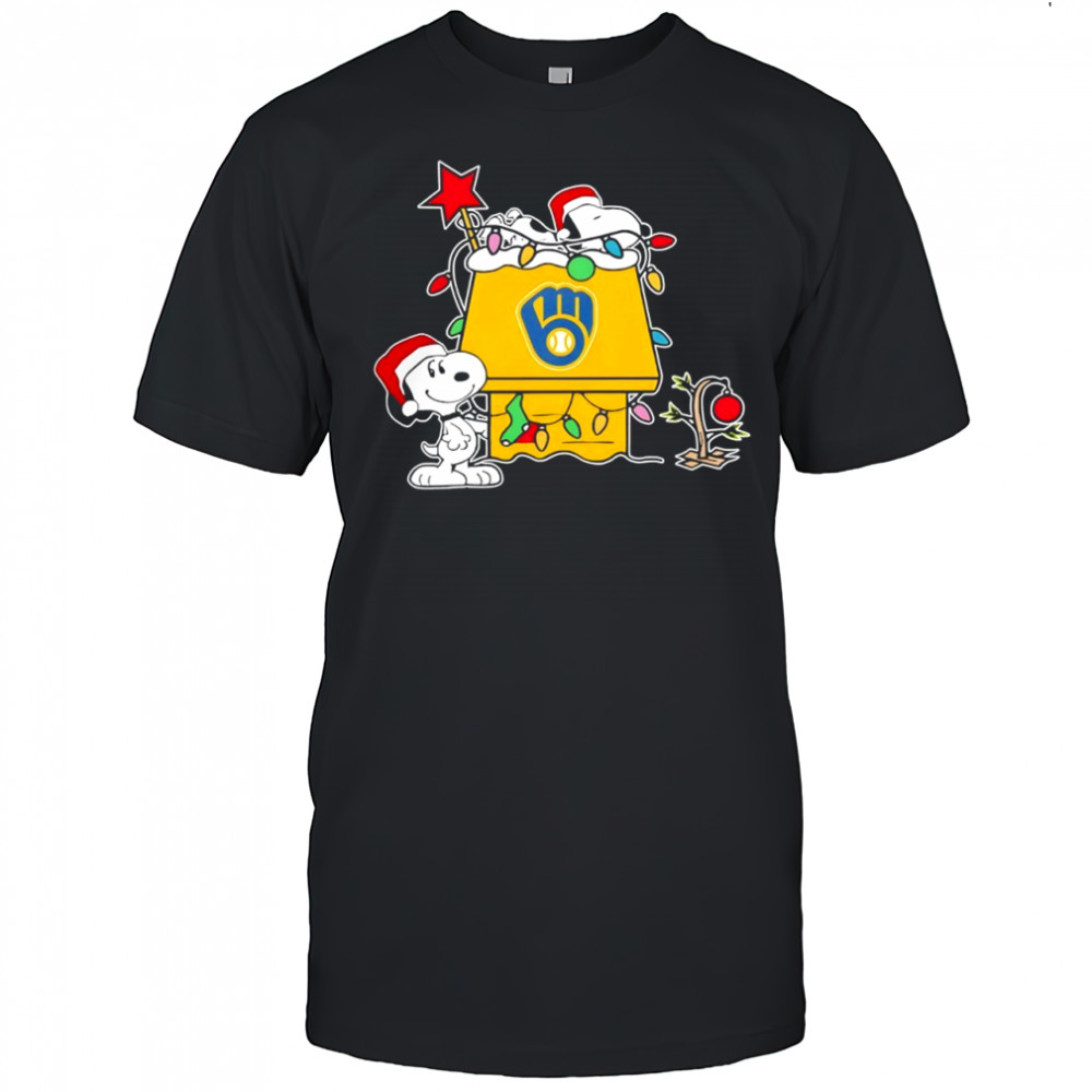 Milwaukee Brewers Snoopy Christmas Holiday 2025 shirt