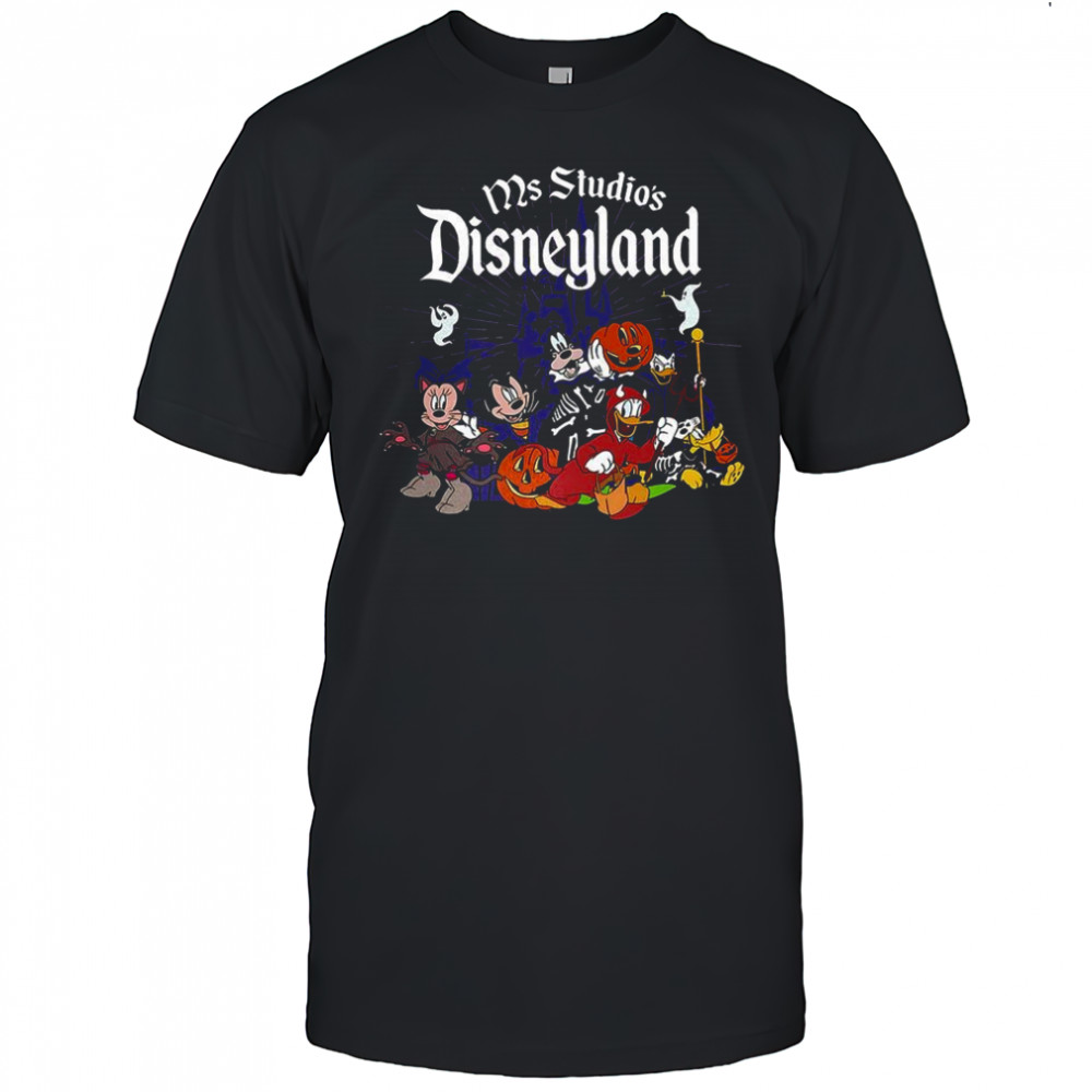 Ms Studio’s Disneyland Disney characters in Halloween costumes shirt