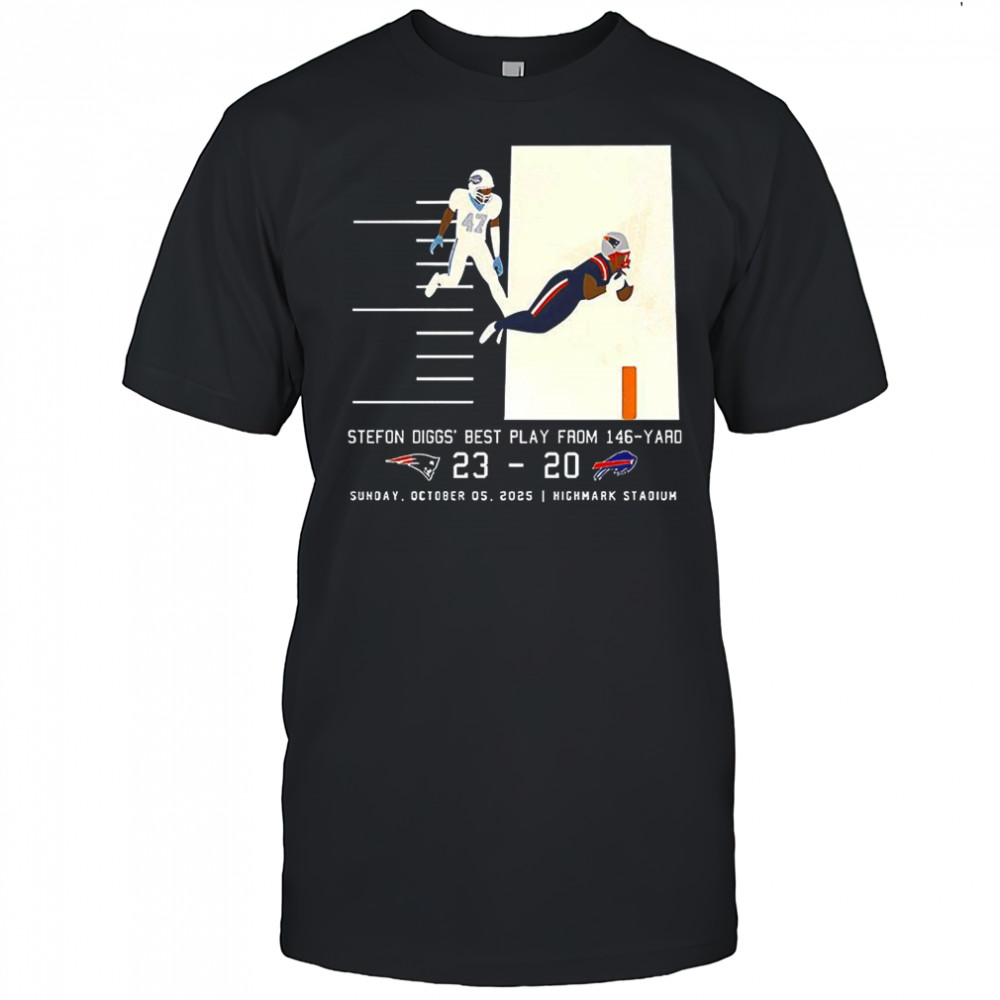 New England Patriots Win Buffalo Bills NFL 2025 Stefon Diggs best play form 146 yeard shirt